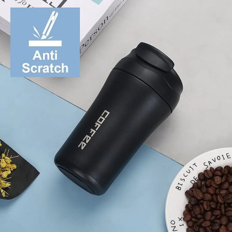 لیوان ترمویی استیل ۱۳ اونسی دربدار مدل COFFEE