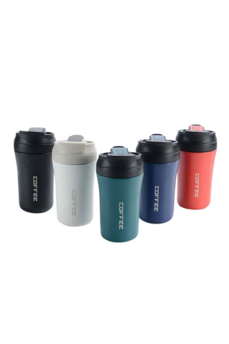 لیوان ترمویی استیل ۱۳ اونسی دربدار مدل COFFEE