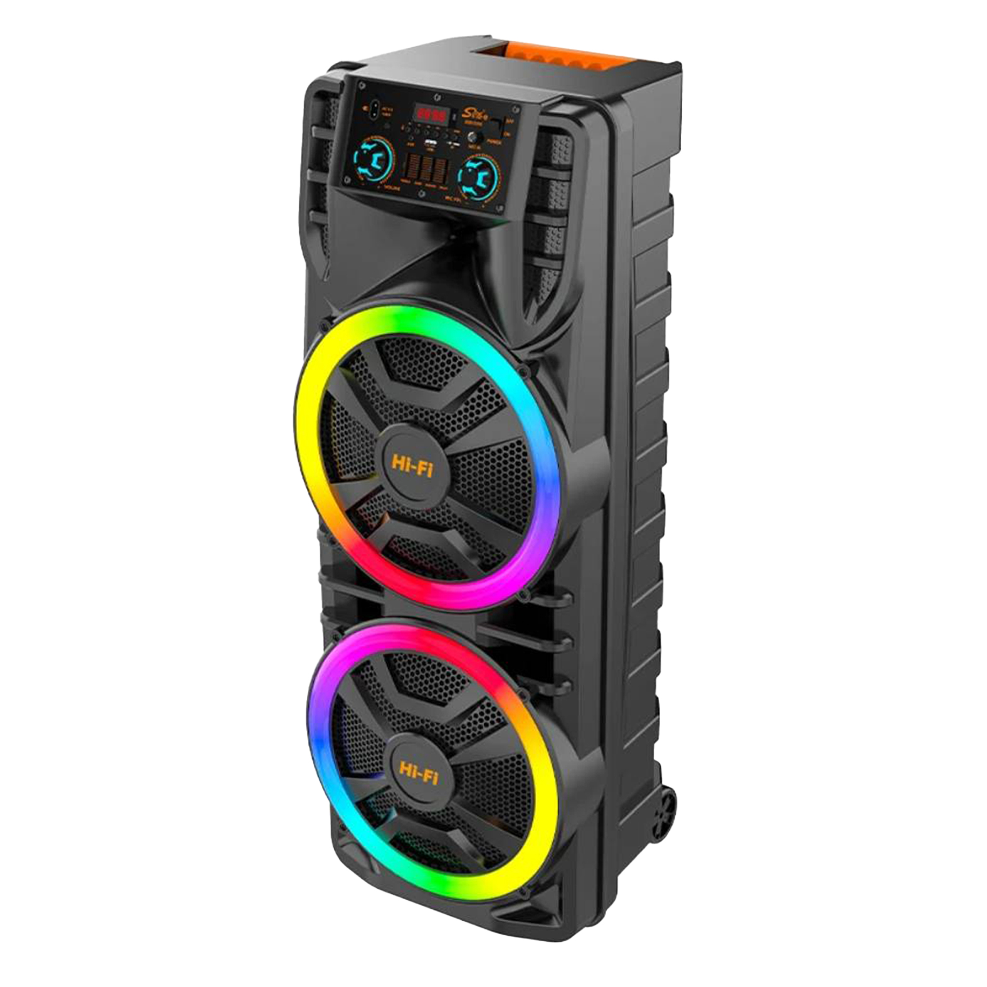 اسپیکر قابل‌حمل بلوتوثی مدل ZQS12203 با نور RGB و میکروفون بی‌سیم