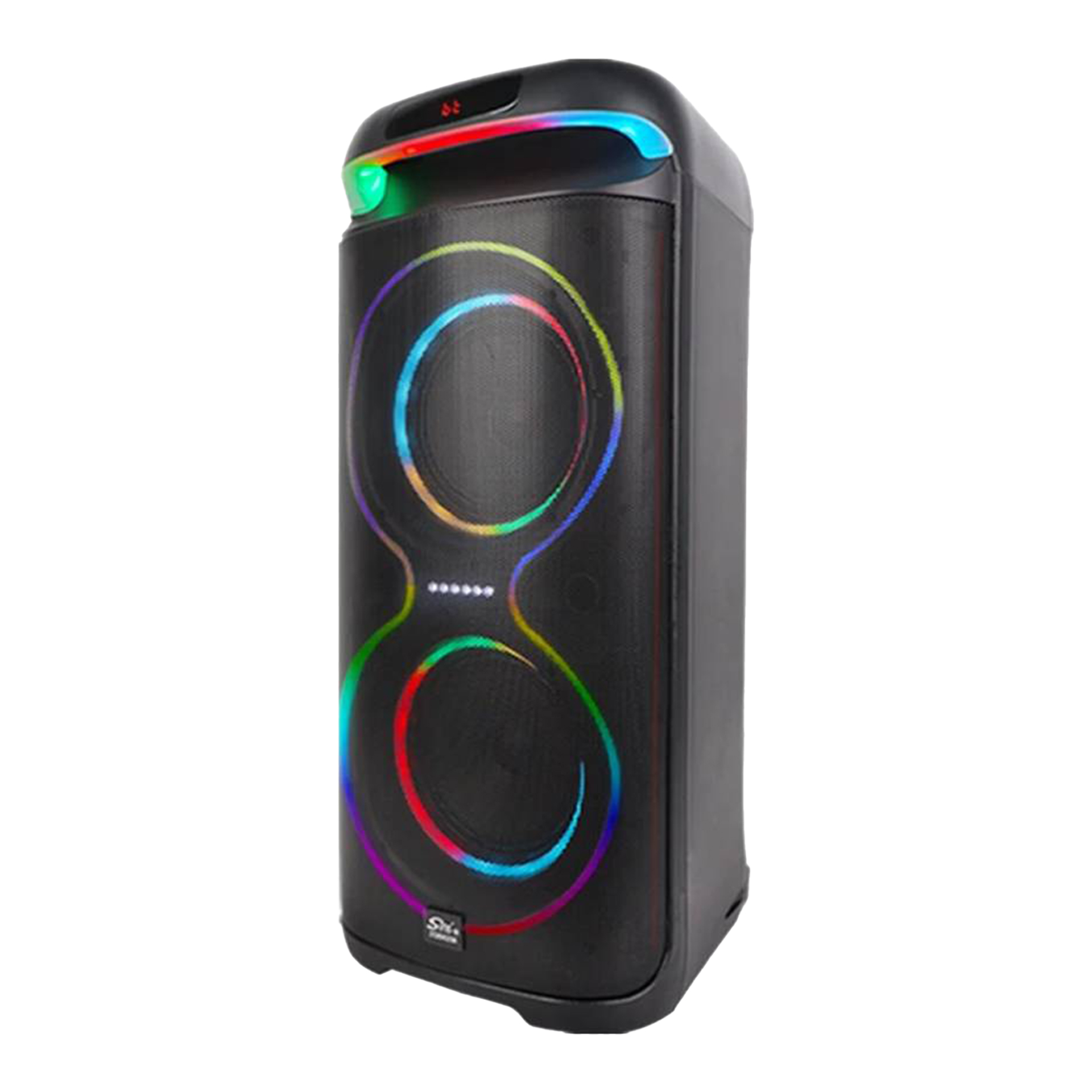 اسپیکر قابل‌حمل بلوتوثی مدل ZQS8258 با نور RGB و دو میکروفون بی‌سیم