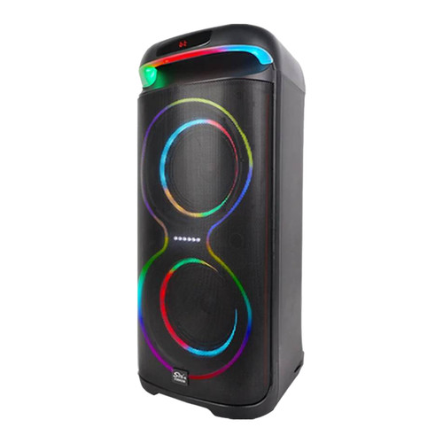 اسپیکر قابلحمل بلوتوثی مدل ZQS8258 با نور RGB و دو میکروفون بیسیم