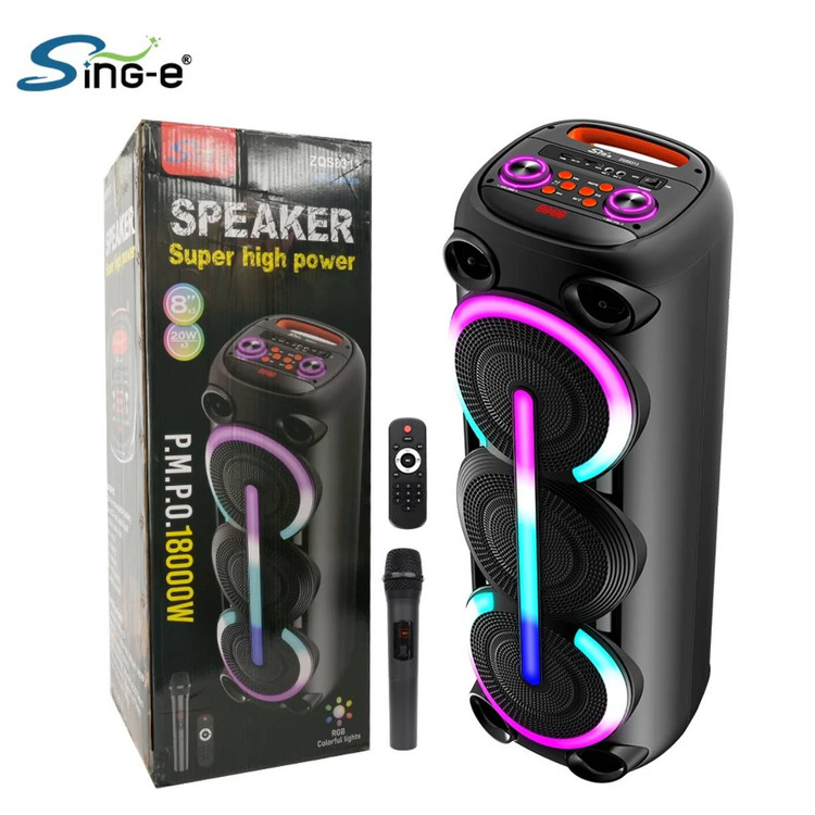 اسپیکر قابلحمل بلوتوثی مدل ZQS8313 با نور RGB و میکروفون بیسیم