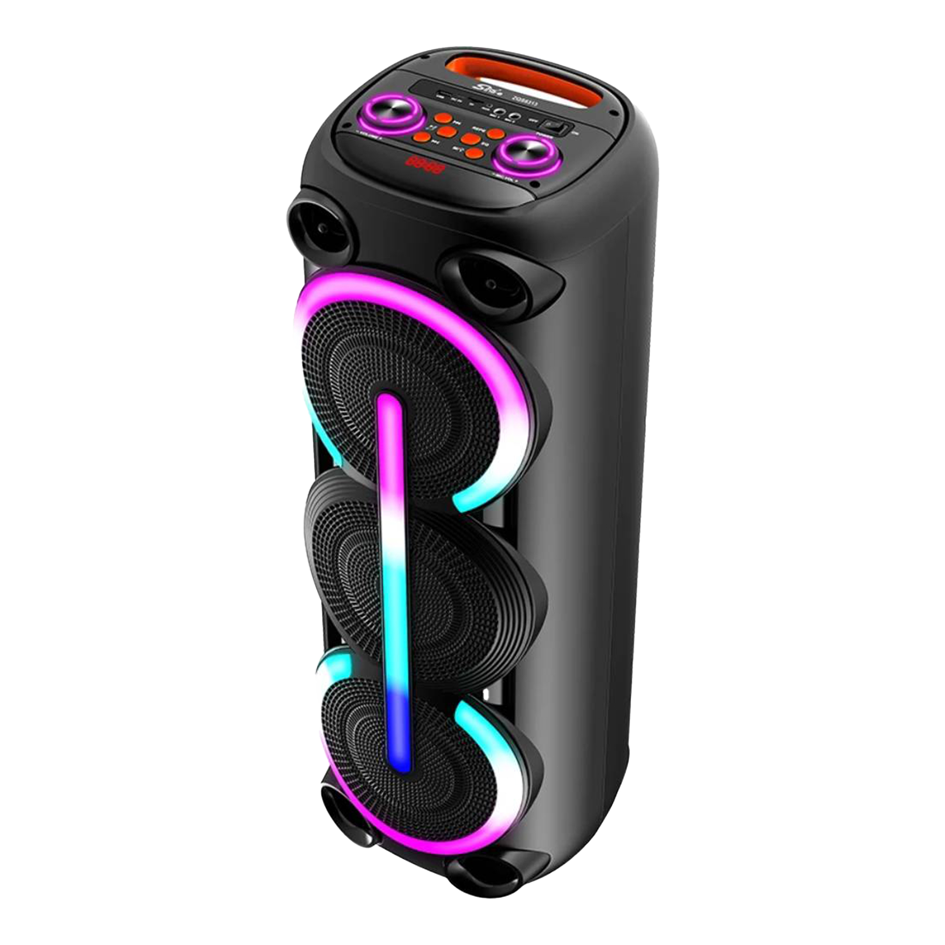 اسپیکر قابل‌حمل بلوتوثی مدل ZQS8313 با نور RGB و میکروفون بی‌سیم