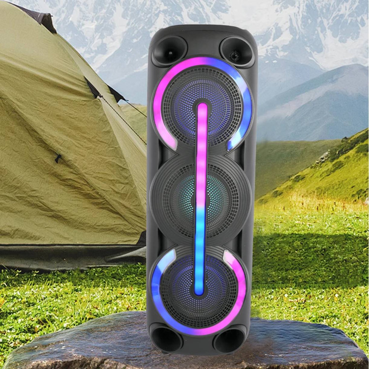 اسپیکر قابلحمل بلوتوثی مدل ZQS8313 با نور RGB و میکروفون بیسیم