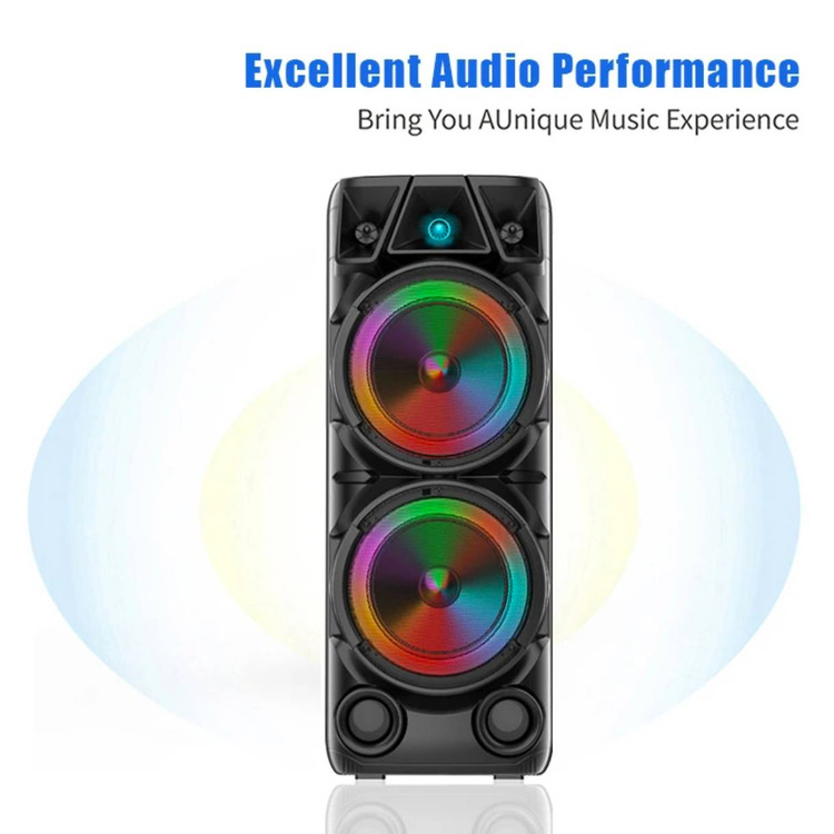 اسپیکر قابلحمل بلوتوثی مدل ZQS8210 با نور RGB و میکروفون بیسیم