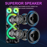 اسپیکر قابلحمل بلوتوثی مدل ZQS8238 با نور RGB و دو میکروفون بیسیم