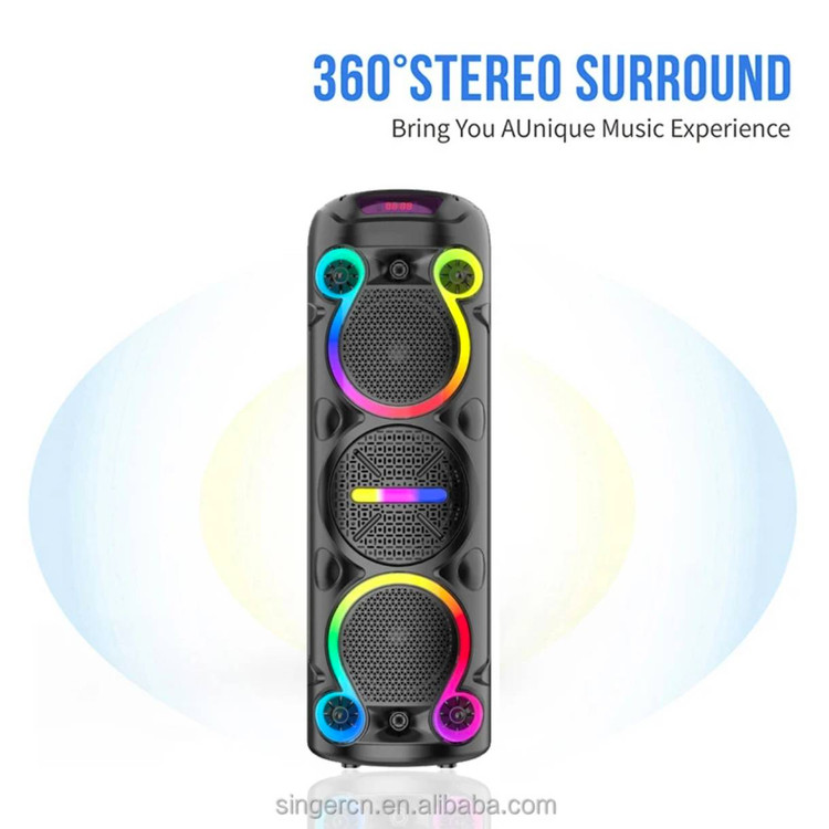 اسپیکر قابلحمل بلوتوثی مدل ZQS6302 با نور RGB و میکروفون بیسیم