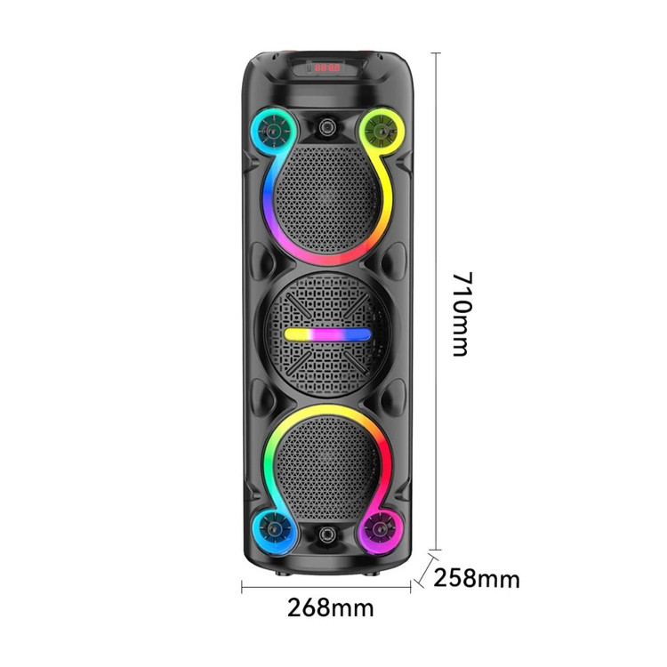 اسپیکر قابلحمل بلوتوثی مدل ZQS6302 با نور RGB و میکروفون بیسیم