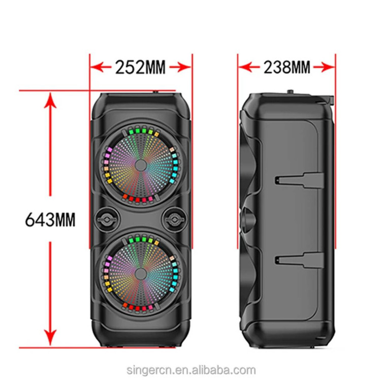 اسپیکر قابلحمل بلوتوثی مدل ZQS8229 با نور RGB و میکروفون بیسیم