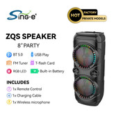 اسپیکر قابلحمل بلوتوثی مدل ZQS8229 با نور RGB و میکروفون بیسیم