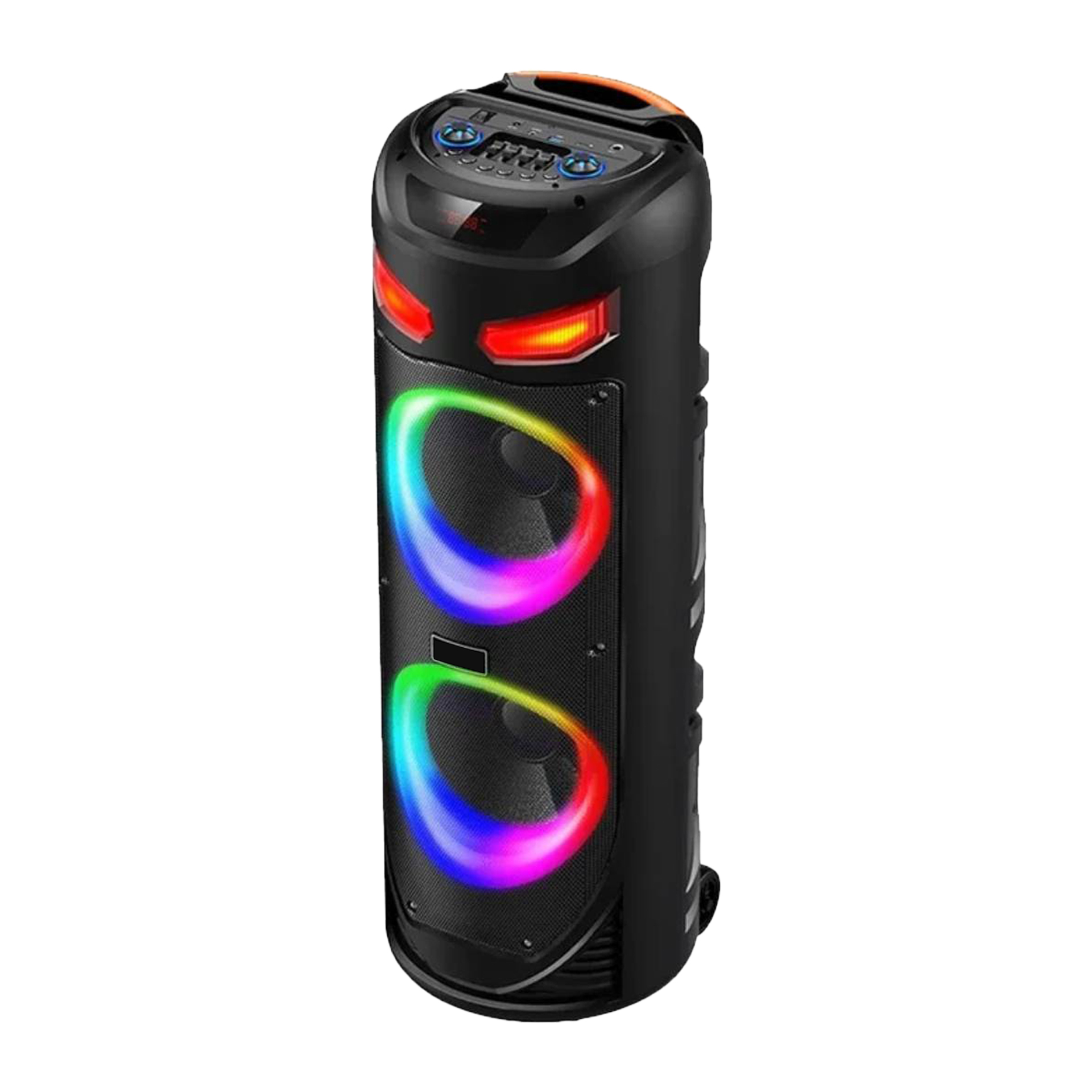 اسپیکر قابل‌حمل بلوتوثی مدل ZQS8258 با نور RGB و دو میکروفون بی‌سیم