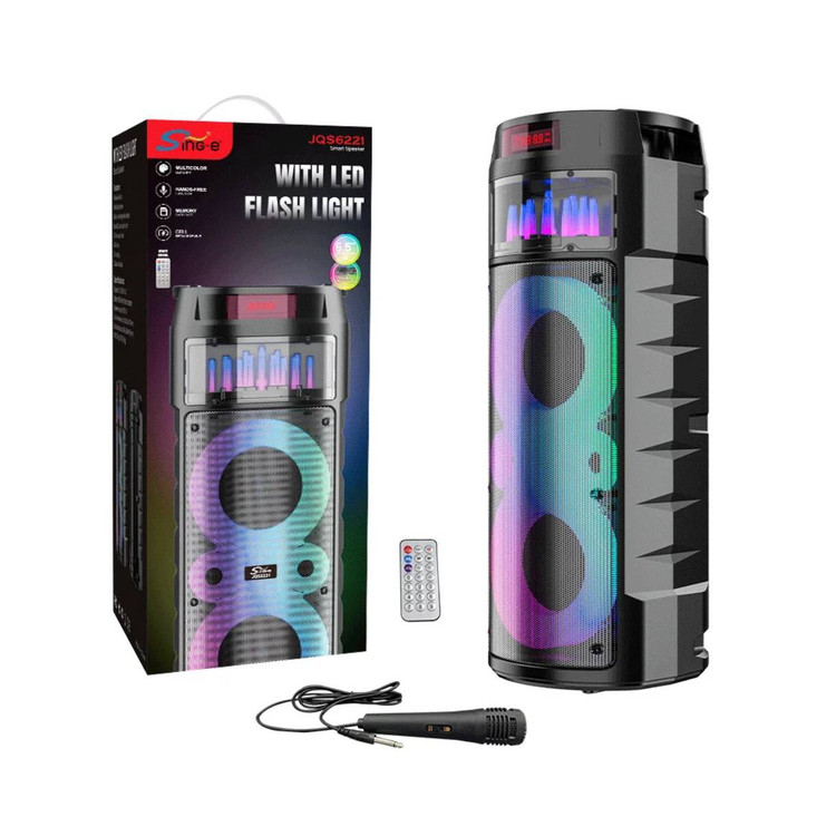 اسپیکر قابلحمل بلوتوثی مدل ZQS6221 با نور RGB و میکروفون سیمی