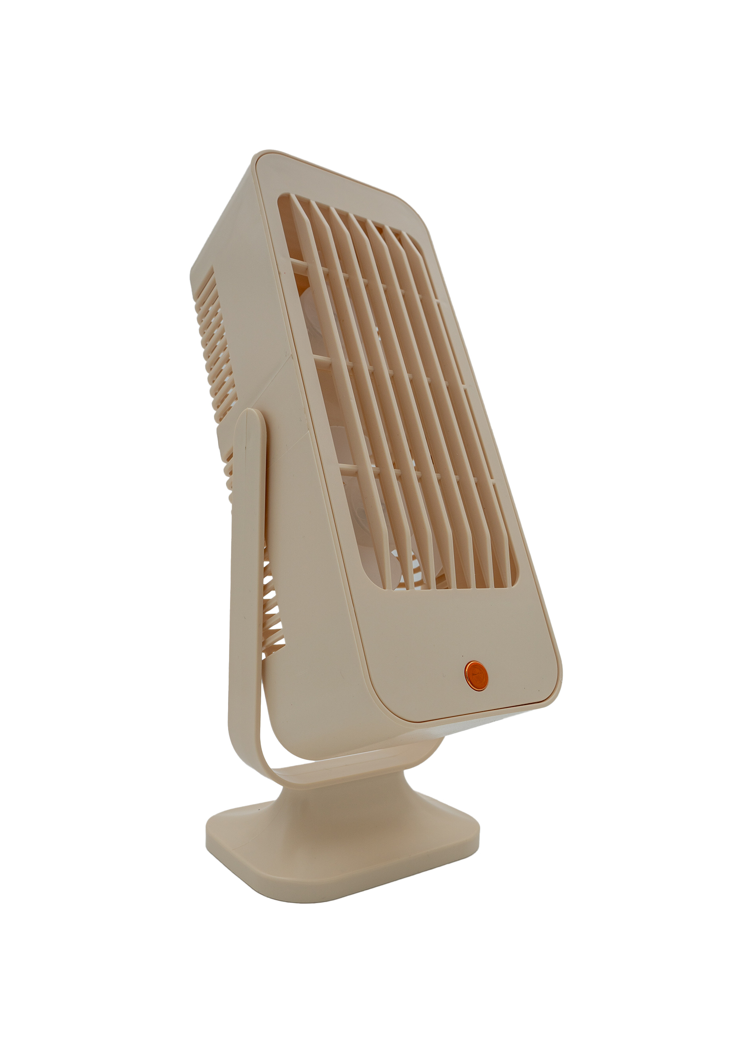 فن شارژی رومیزی پایه‌دار مدل Tower Fan – رنگ بژ