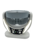 پنکه شارژی چندکاره رومیزی با چراغ LED و خروجی USB کوچک